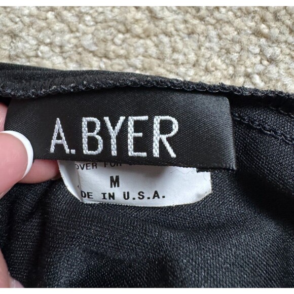 A. Beyer Vintage Y2K  Women Black Drape Goth Handkerchief Hem Skirt Medium USA - Picture 5 of 15